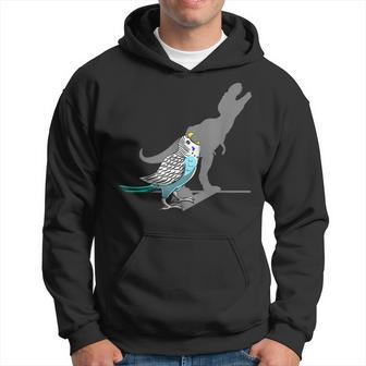 T-Rex Budgerigar Shadow Budgie Parakeet Pet Bird Lover Hoodie - Thegiftio UK