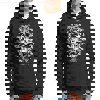 Tattooed Medusa Greek Mythology Blackwork Hoodie - Thegiftio