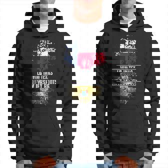 Texas Home New Jersey Roots State Tree Flag Love Hoodie - Monsterry