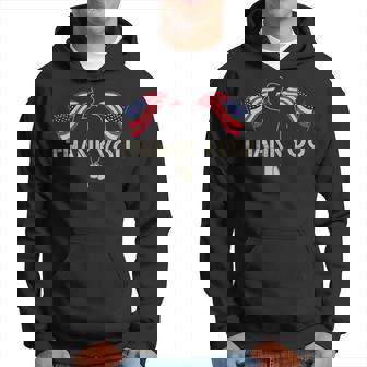 Thank You Veterans Day American Flag Proud Patriotic Soldier Hoodie - Thegiftio UK