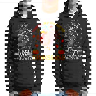 Thankful Grateful Blessed Turkey Family Happy Thanksgiving Hoodie | Mazezy
