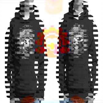 Thanksgiving Building Brick Turkey Face Master Builder Boys Hoodie | Seseable UK