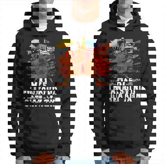 Make Thanksgiving Great Again Turkey 2024 President Hoodie - Thegiftio UK