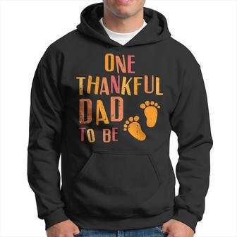 Thanksgiving Thankful Dad To Be Pregnancy Announcement Men Hoodie - Thegiftio UK