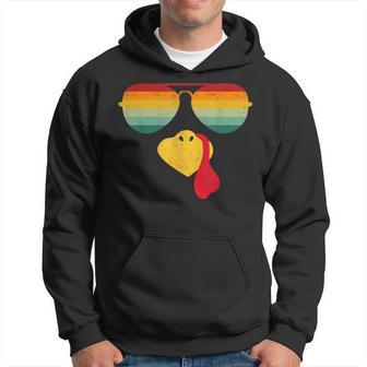 Thanksgiving Turkey Face Sunglasses Thanksgiving Hoodie - Thegiftio UK