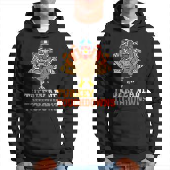 Thanksgiving Turkey And Touchdowns American Football Boy Hoodie | Seseable CA