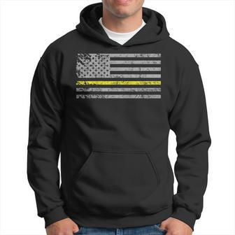 Thin Yellow Line American Flag Emergency Dispatcher Hoodie - Thegiftio UK