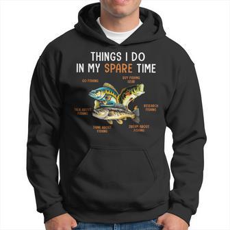Things I Do In My Spare Time Fishing Things For Men Hoodie - Thegiftio UK
