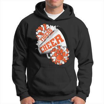 Tigers Cheerleading Back To School Cheer Team Spirit Orange Hoodie - Thegiftio UK