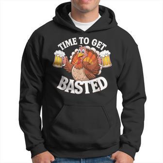 Time To Get Basted Beer Thanksgiving Turkey Hoodie - Thegiftio UK