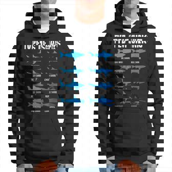 Tipos De Tiburones Tiburón Tiburón Y Abanico De Sudadera - Regaloses