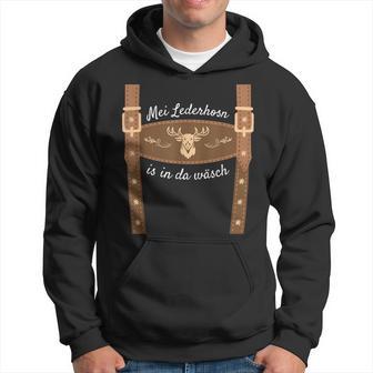 Trachten Dirndl Ersatz Bayrische Tracht Mei Lederhosn Is In Da Wasch Leather Trousers Replacement Lederhosn Short Sleeve Kapuzenpullover - Geschenkecke