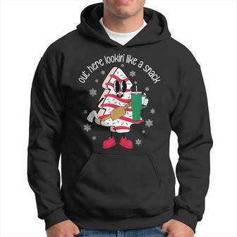 Tree Cake Debbie Xmas Out Here Lookin Like A Snack Christmas Hoodie - Thegiftio UK