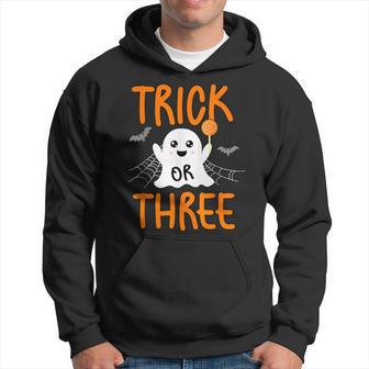 Trick Or Three Theme Halloween 3Rd Birthday Party Spooky Hoodie - Thegiftio UK