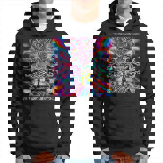 Trippy Octopus Alien Chess Battle Edm Music Rave Festival Hoodie - Monsterry