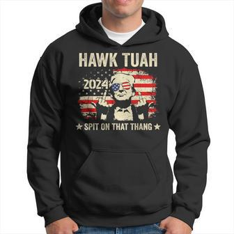 Trump 2024 Flag Hawk Tush Middle Finger 24 Vote Trump Hoodie - Monsterry UK