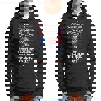 Trump 2024 God Bless America Jesus Christ Is My Lord Hoodie - Monsterry