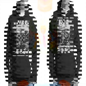Trump 2024 Save The Cats Saying Debate Hoodie | Mazezy