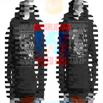 Trump Republicans Bleed Red 2024 Assignation Attempt Hoodie | Mazezy