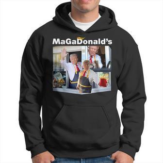 Trump Works The Drive-Thru Maga Donald's Trump Make Fries Hoodie - Thegiftio UK