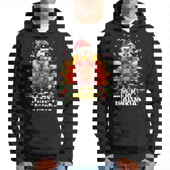 Turkey Santa Happy Merry Thanksmas Thanksgiving Christmas Hoodie - Monsterry