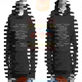 Ugly Christmas Sweater Firetruck Firefighter Fire Fighter Hoodie | Seseable UK