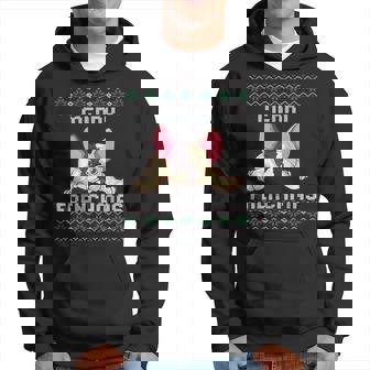 Ugly Christmas Sweater Merry Frenchmas French Bulldog Dog Hoodie | Seseable UK