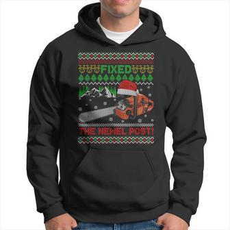 Ugly Christmas Sweater Party Fixed The Newel Post Hoodie - Thegiftio UK