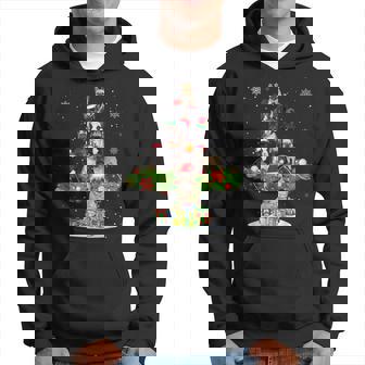 Ugly Sweater Christmas Tree French Bulldog Dog Xmas Lights Hoodie - Thegiftio UK