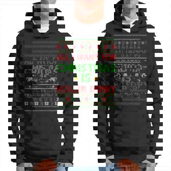 Ugly Sweater Style All I Want For Christmas Is Roller Derby Hoodie - Thegiftio