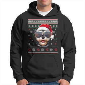 Ugly Sweater X-Mas Santa Miniature Schnauzer Dog Christmas Hoodie - Thegiftio UK