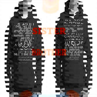 Una Hermana Orgullosa Impresionante Hermano A Hermana Divertida Sudadera - Regaloses