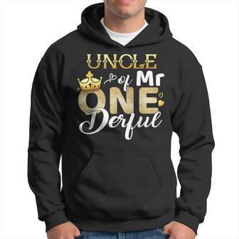 Uncle Of Mr Onederful Birthday First One-Derful Matching Hoodie - Thegiftio UK