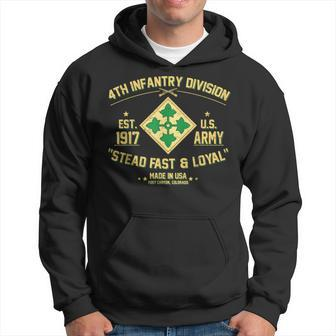 Us Army 4Th Infantry Division Veteran Stead Fast And Loyal Hoodie - Monsterry AU