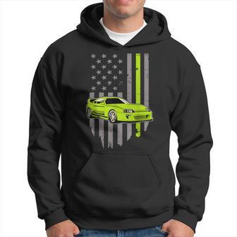 Usa Flag Green Mk4 Jdm Tokyo Supra Drift Car Street Racing Hoodie - Thegiftio UK