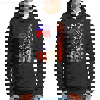 Usa Républicains Drapeau Américain Élection Du Parti Républicain Sweat à capuche - Cadeauxyz