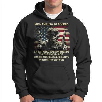 With The Usa So Divided I'm Just Glad To Be Veteran Day Hoodie - Thegiftio UK