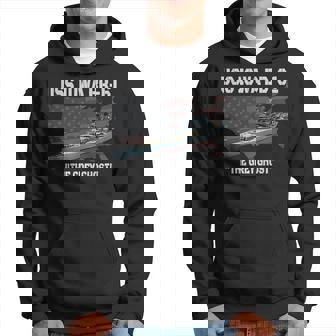 USS Iowa Battleship Veteran Warship BB 61 Front Back Men's Hoodie - Monsterry