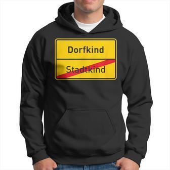 Village Sign Dorfkind Stadtkind Kapuzenpullover - Geschenkecke