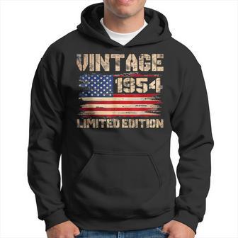 Vintage 1954 70Th Birthday 70 Years Old American Flag Hoodie - Thegiftio UK