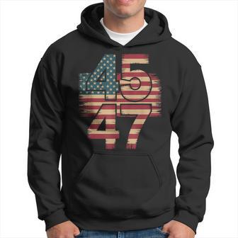 Vintage American Flag Retro 45 47 Trump 2024 Kapuzenpullover - Geschenkecke