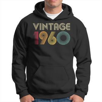 Vintage Born 1960 60Th Birthday Retro 60 Years Old Hoodie - Thegiftio UK