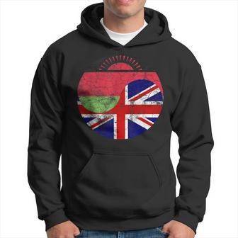 Vintage British & Malawian Flags Uk And Malawi Hoodie - Thegiftio UK