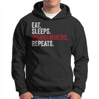 Vintage Eat Sleeps Warhammers Repeats Hoodie | Seseable UK