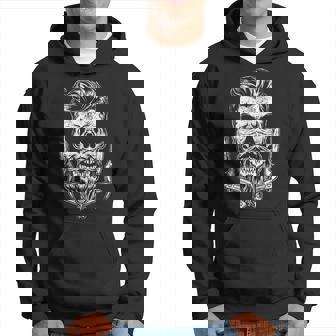 Vintage Hipster Tête De Mort Barbu – Cadeau De Barbier Sweat à capuche - Cadeauxyz