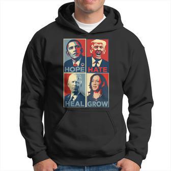 Vintage Hope Hate Heal Grow 2024 Hoodie - Thegiftio UK