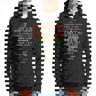 Vintage I'm A Grumpy Old Man I Do What I Want Husband Hoodie - Thegiftio