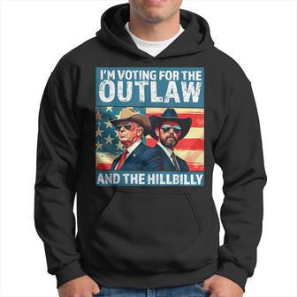 Vintage I'm Voting For The Outlaw And The Hillbilly 2024 Hoodie - Thegiftio UK