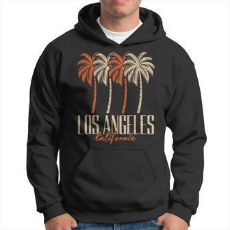Vintage Los Angeles California Palm Trees Retro La Graphic Hoodie - Monsterry CA
