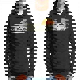 Vintage Oceanside Ca Ocean Sunset And Palm Trees Hoodie - Monsterry